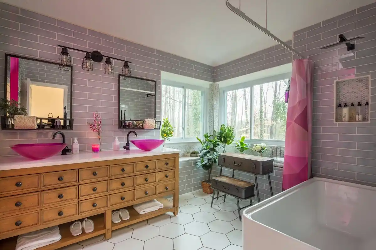 Bathroom renovation after water damage restoration in Palmer